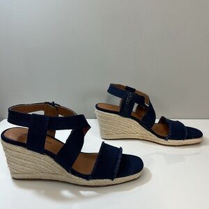Lucky Brand Maeli Wedge Heel Espadrille Sandals Size 7
